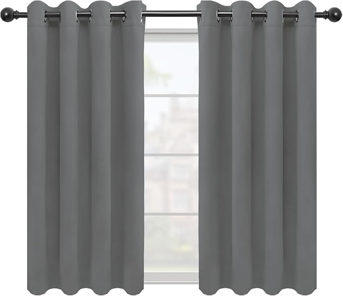 Easy-Going Thermal Grommet Blackout Curtains, 2 Panels 52x63 in, Noise Reduction by Easy-Going