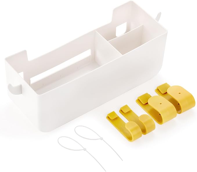 2 Pack Bedside Organizer Hanging Caddy, Bunk Bed Shelf Plastic Storage Basket - Image 7