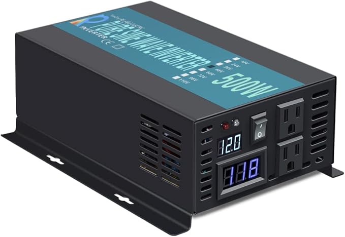WZRELB Full Power Pure Sine Wave 12V to 120V Dc to AC Power Inverter (RBP500S)