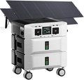 IEE SP5000 Portable Power Station & Solar Generator with 2×500W Panels Included,5000W (Peak 9000W) 5120Wh EV-Grade LFP Batteries,120/240V Dual Voltage,3500W 1.6H Fast Charge,APP&EPS for Home Backup.