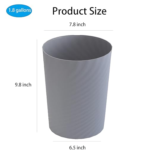 Plastic Small Bathroom Trash Can Wastebasket Garbage Can, 2 Pack | Sturdy-Easy - Image 6