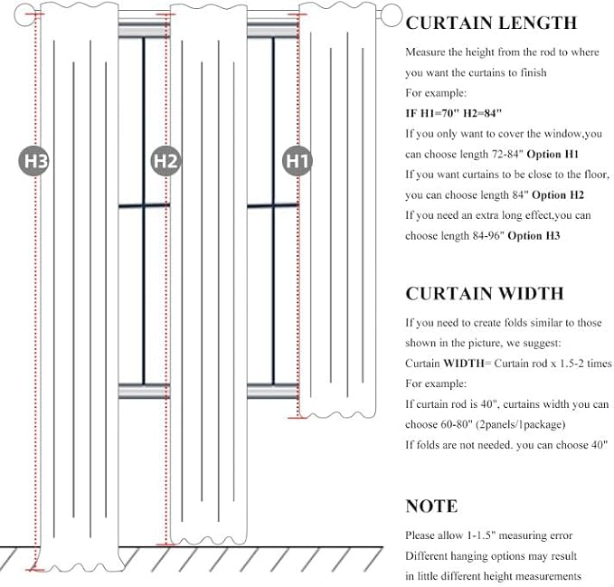 Dining Room Long Curtains 108 Inches Set of 2, 100 Inch WideLinen Living Room - Image 3