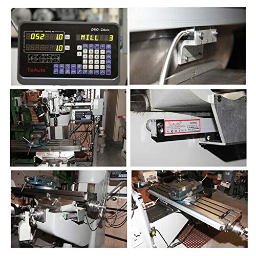 TOAUTO DRO 3 Axis / 2 Axis Digital Readout 200mm Linear Scale 8" Precision 5um for Bridgeport/Knee Mill Lathe Milling Machine