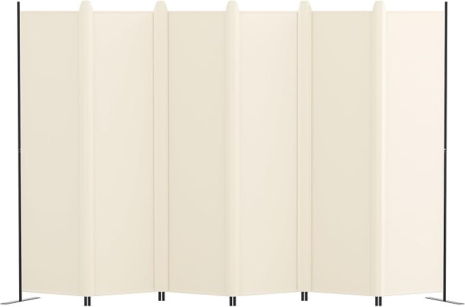 Kokorona 6 Panel Room Divider, 6FT Tall Folding Privacy Screen Wall Dividers by Kokorona