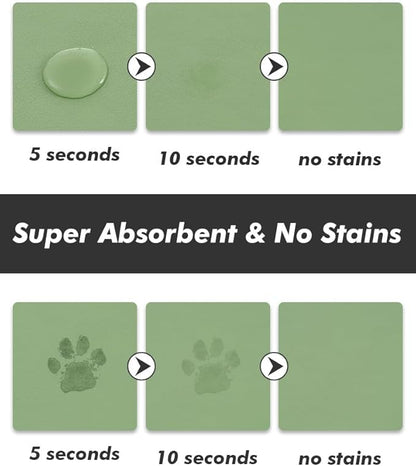 Absorbent Dog Food Mat-Dog Cat Mat for Food and Water Bowl, Quick Dry Pet Food Mat, No Stains Pet Feeding Pad, Cat Accessories Pet Supplies Mat for Messy Drinkers