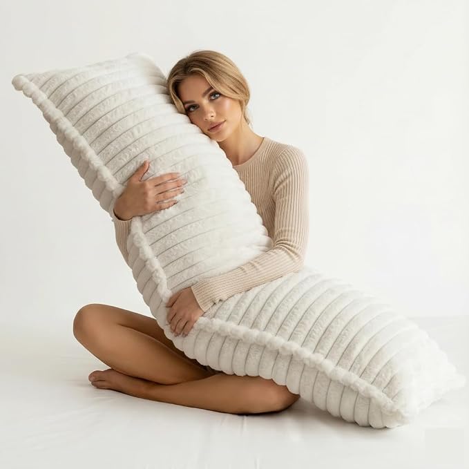 Luxurious Faux Fur Full Body Pillow by ZHLLOUCM