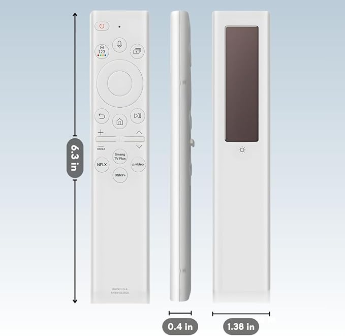 BN59-01391A Samsung TV Remote Control Replacement for Smart TV - Easy Setup, Universal Bluetooth/IR Voice Remote, Solarcell - Works with Samsung QLED, Frame, Crystal UHD, 4K, & LED Smart TVs, White