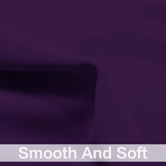 Yakamok Blackout Curtains 38x36 inch Purple Thermal Drapes-Kitchen | 2 panels - Image 3