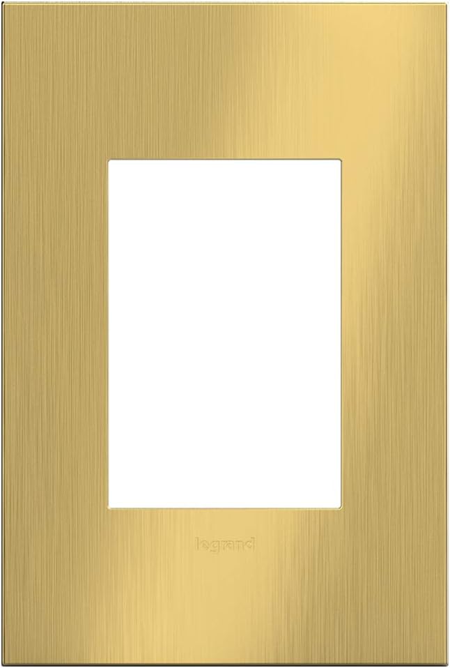 Legrand adorne Brushed Satin Brass, 1-Gang + Wall Plate, AWC1G3BSB4