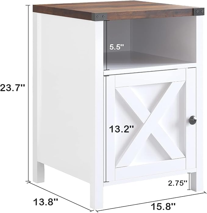 Farmhouse End Table, Nightstand - Image 3