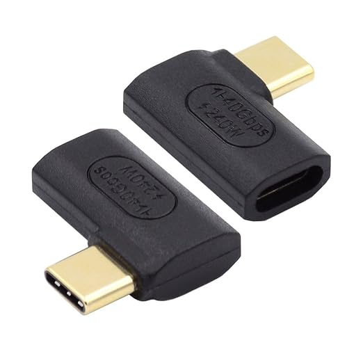 chenyang USB C Connector USB4 Type C 240W Power 40Gbps Data 8K Video Extension Connector Adapter 90 Degree Right Angled
