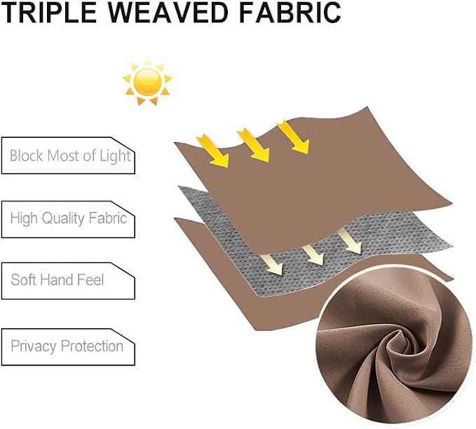 DWCN Blackout Short Curtains for Bedroom - Image 4