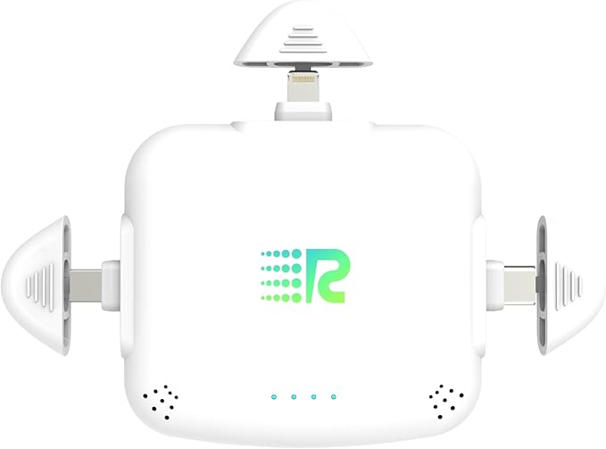Rush Charge Universal COMET Portable Power Bank – 3200mah, 2.1A High-Speed Fast Charging - Apple Lightning, Type C, Micro-USB Charges 3 Devices at a Time Pre-Charged Compatible with iPhone 17 16 15 14