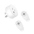 Remote Control Outlet,Greencycle 2 Remote Light Switches and 1 Plug,Wireless Light Switch,500ft Range,No Wiring Needed,15A/1500W for Household Appliances,FCC Certified,White