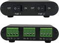 TENEALAY 2-Way Audio Stereo Speaker selector Switcher Box, Combiner Multi Zone A B Speaker Switch Distribution Controller Box - P21