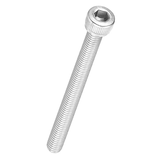Kozelo 4pcs Socket Head Cap Screws - [M5-0.8 x 55mm] 304 Stainless Steel Allen Socket Drive for Electrical Motor 3D Printing Fan Engine Replacement Use, Silver