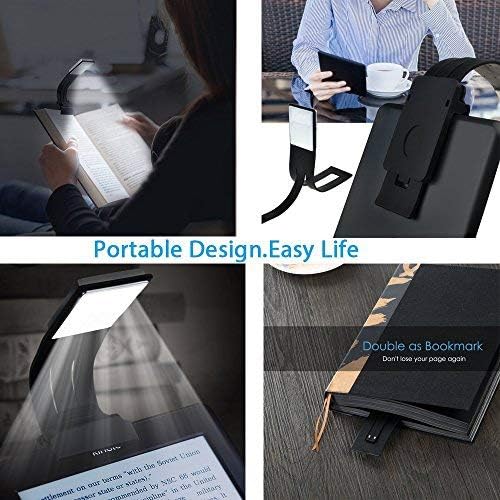 Book Light, LED Reading Lamp USB Rechargeable Flexible Night Light 4 Level - Image 7