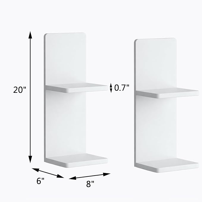 Floating Wall Shelves Set of 2, Modern Storage - Image 2