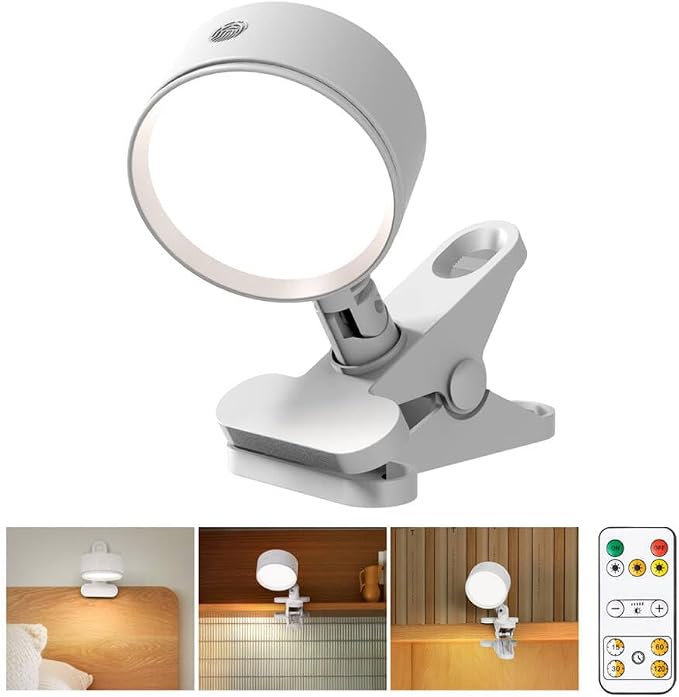Clip on Light 5000mAh Rechargeable Battery, Clamp Reading Light by Unknown