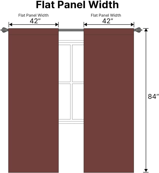 H.VERSAILTEX Blackout Curtains Thermal Insulated Window Treatment Panels Room - Image 7