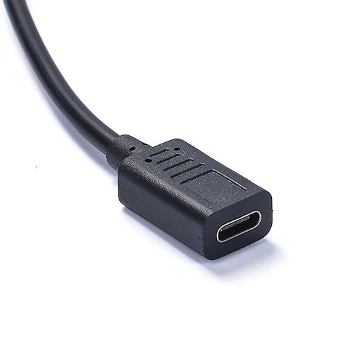 Yinziha Type C Male to Type C Male and Female Charging Cable Sound Card Connection Wire for Live Streaming and Mobile Devices