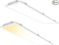 CycevSun 2x4 LED Flat Panel Light - Drop Ceiling 3000K 4000K 5000K Selectable & 30W 40W 50W Options, 0-10V Dimmable, 100-277V, ETL, 2 Pack