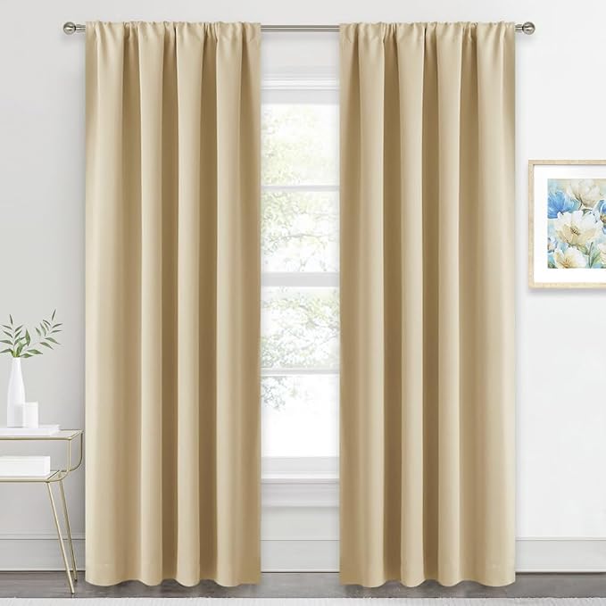 RYB HOME 2 Panels Doorway Curtains | Thermal Insulated, Rod Pocket, Easy by RYBHOME