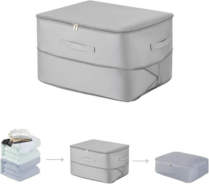 Comforter Storage Bag, Bedding & Blanket Self Compression Storage Organizer | by JUPITERWARRIOR