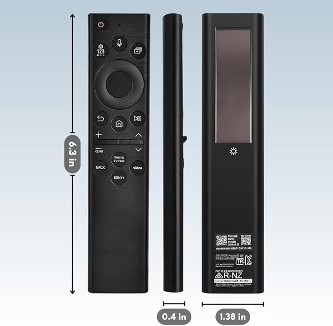 2 Pack BN59-01385A Samsung TV Remote Control Replacement for Smart TV - Easy Setup, Universal IR Voice Remote, Solarcell - Works with Samsung QLED, Frame, Crystal UHD, 4K, & LED Smart TVs