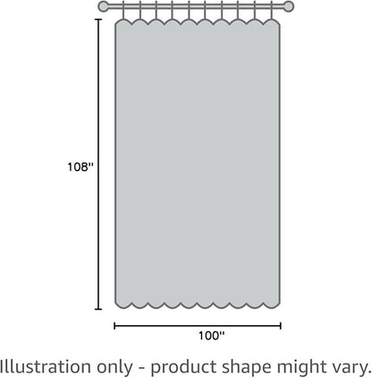 PrinceDeco 100% Blackout Curtains for Bedroom Blackout Linen Curtain for Sliding Glass Door Extra Wide Blackout Curtains Anti Rust Grommet Room Divider for Living Room,W100 X L108 Inch,Pure White