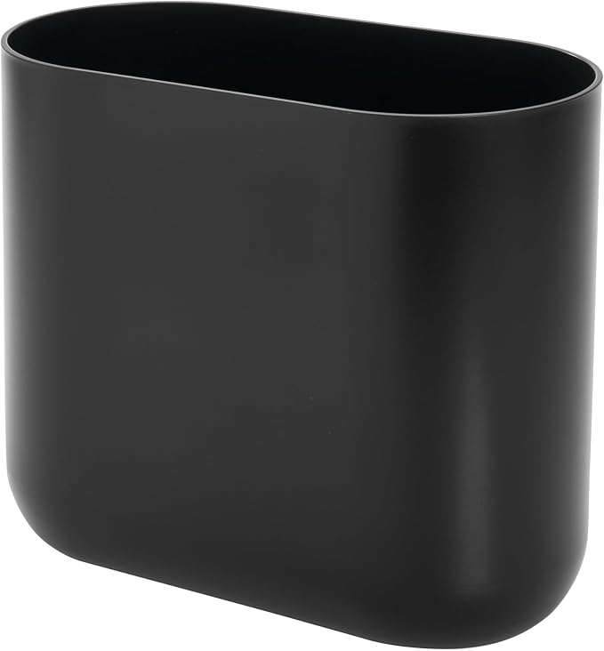 iDesign Small Slim Plastic Bathroom Trash Can - Image 8