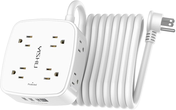 15 Ft Surge Protector Power Strip by YISHU
