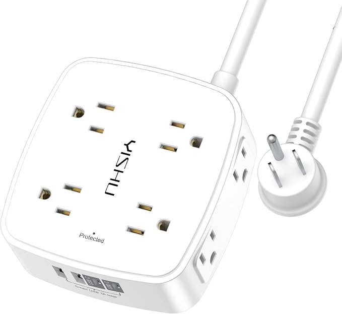 3Ft Surge Protector Power Strip by YISHU