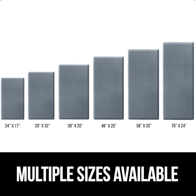 GORILLA GRIP Comfortable Cushioned Kitchen Mats for Floor, 48x20, Waterproof and Stain Resistant Soft Top, 3/4 Inch Thick Ergonomic Standing Desk Anti Fatigue Mat, Foam Supports Ankles, Feet, Charcoal