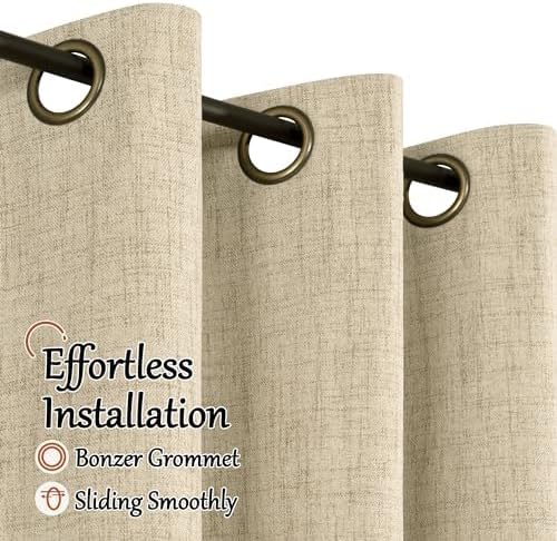 Linen Blackout Curtains 54 Inch Long - Image 5
