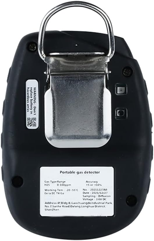 ATO Carbon Monoxide CO Gas Detector, CO Gas Monitor with Sound, Light and Vibration Alarm, 0-500ppm, with Back Clip