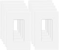 MLLIZH 20 Pack 1-Gang Screwless Wall Plate, Outlet Cover Plates, 4.57” H x 2.76” L, for Light Switch, Dimmer, GFCI, USB Outlet