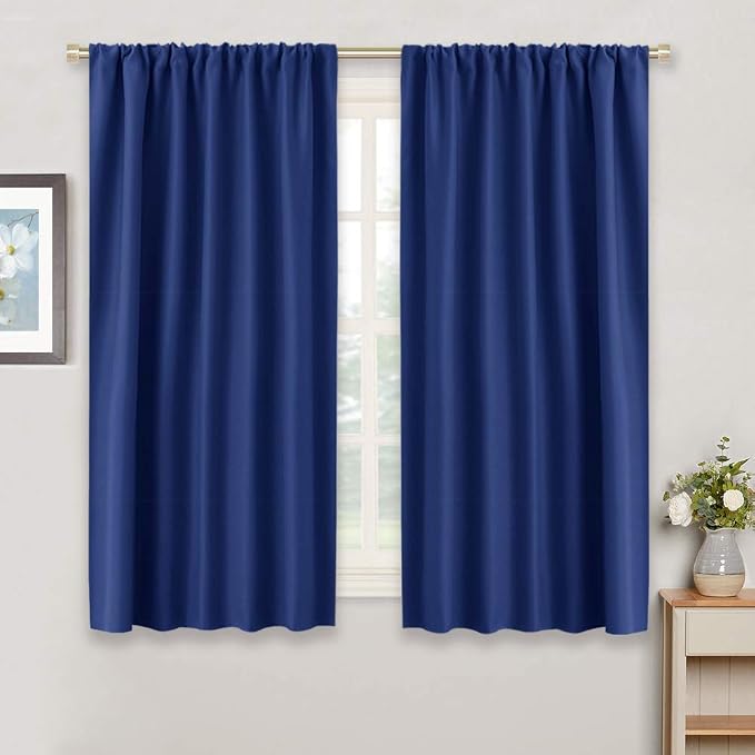 RYB HOME Blackout Curtains for Bedroom Living Room Nursery 63 inches Long | by RYBHOME