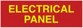 All Quality Basic Electrical Panel Sign - Fire Regulation Safety Compliance Sign - Red/Gold - Medium (2 Pack)