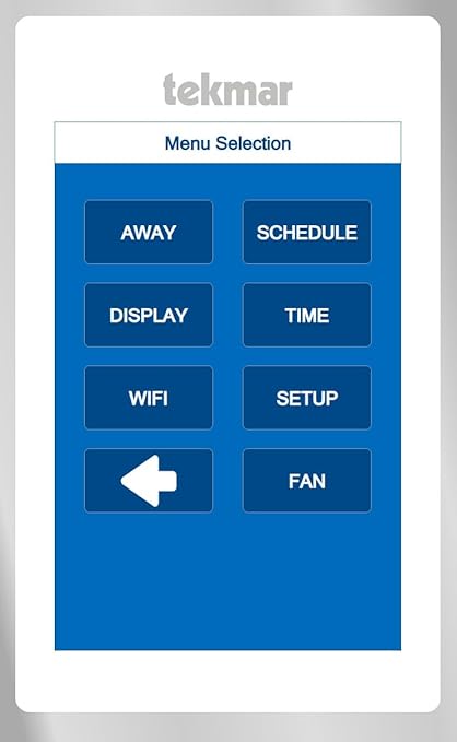 tekmar Invita Wi-Fi Thermostat | 2-Wire, Energy Star Approved, Up to 2-Stage Heat, 2-Stage Cool, Fan & 2 Accessories or Up to 4-Stage Heat, 2-Stage Cool, Fan, Reversing Valve and 1 Accessory | ERV/HRV