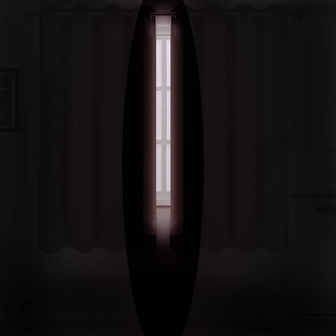 Coral Thermal Blackout Curtains/42 x 72 Inch/Set of 2 Panels Room Darkening - Image 3