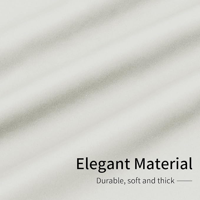Easy-Going Thermal Grommet Curtains, 2 Panels 42x54 in, Ivory | Washable - Image 6