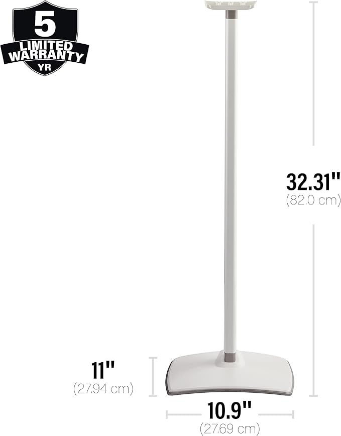 Sanus Wireless Speaker Stands for Sonos ERA 300™ (White) - Pair, Perfect Stand Setup for Easy and Secure Mounting of New Sonos Era 300™ Speakers - OSSE32-W2