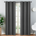 Yakamok Blackout Curtains 38x90 inch Dark Grey Thermal Drapes-Bedroom | 2 panels by Yakamok