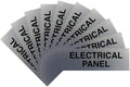 All Quality Basic Electrical Panel Sign - Fire Regulation Safety Compliance Sign - Silver - Medium (10 Pack)