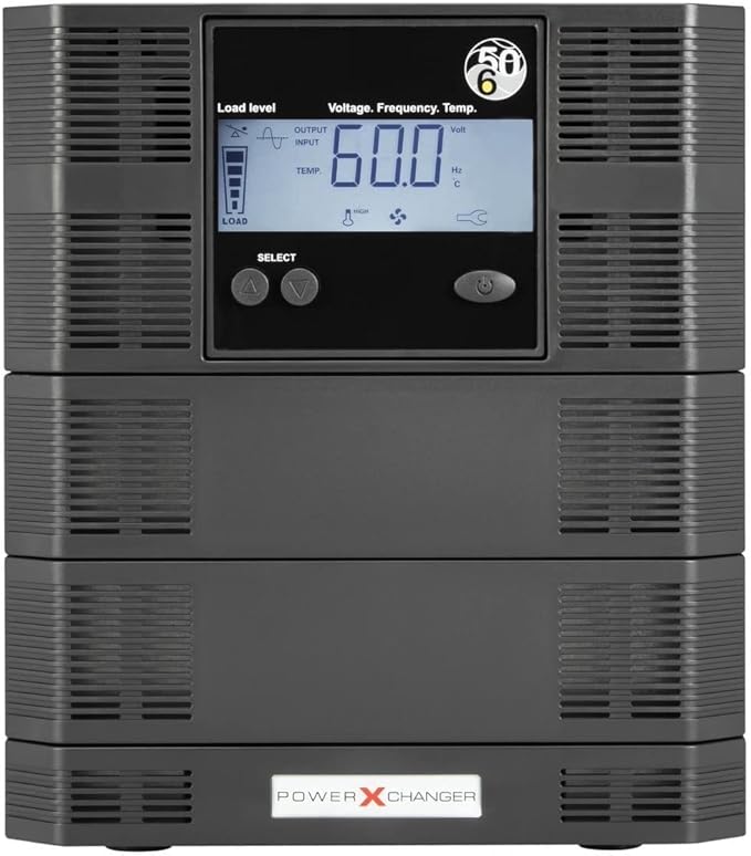 Voltage & Frequency Converter & Transformer - Step-Down 220V 50Hz to 120V 60Hz - Continuous Power, Smart Protection Features, Pure Sine Wave Output – PowerXchanger EX-12