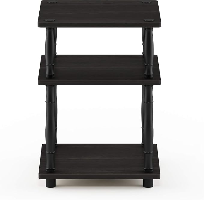 Furinno Turn-N-Tube Toolless 3-Tier Night Stand, Square Nightstand, Open Shelf - Image 6