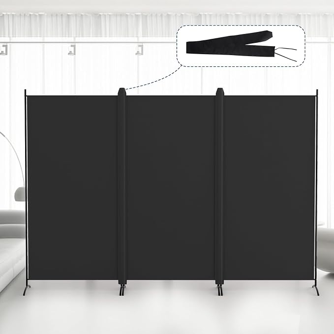 Kokorona 3 Panel Room Divider, 6FT Tall Folding Privacy Screen Wall Dividers by Kokorona