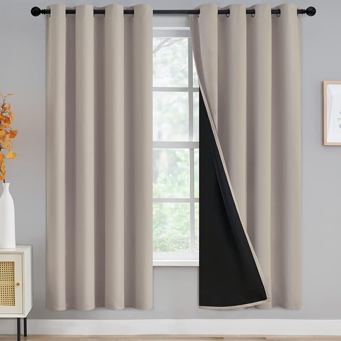 Yakamok Natural Blackout Curtains 72 inches Long by Yakamok
