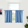 BGment Denim Blue Kitchen Window Curtains 36 Inches Long by BGment